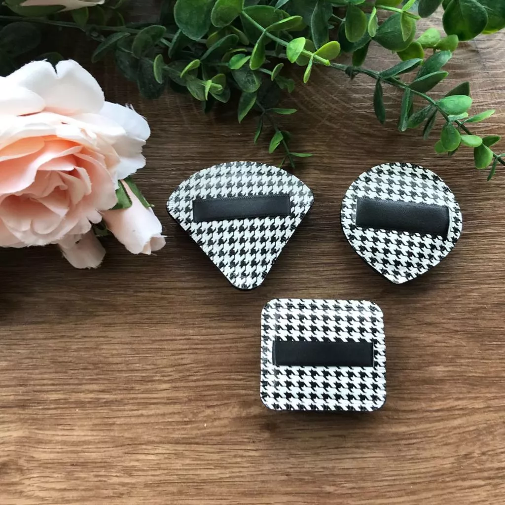 軟Q棉花糖氣墊粉撲 千鳥紋 乾濕兩用粉底液定妝海綿三角飯團粉撲 緞帶 空氣感