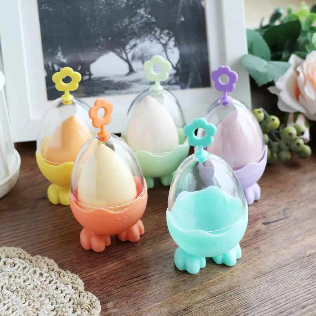 雞蛋盒美妝蛋盒 美妝蛋 彩妝蛋 粉撲蛋 乾濕兩用 氣墊粉撲 盒裝美妝蛋套組 乾濕兩用收納盒 美妝工具