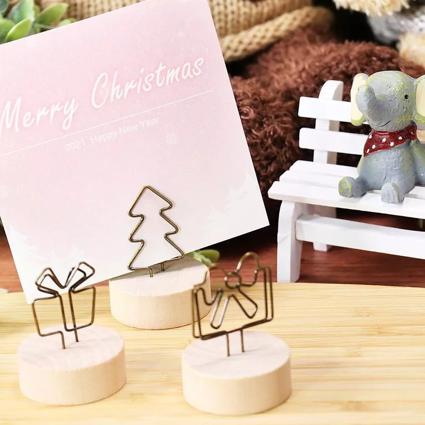 原木 金屬 鐵藝 便簽夾 留言夾 名片夾 照片夾 袋夾 迴紋針夾 行事曆夾 婚禮小物 田園風 森林系 木質底座 便利貼夾