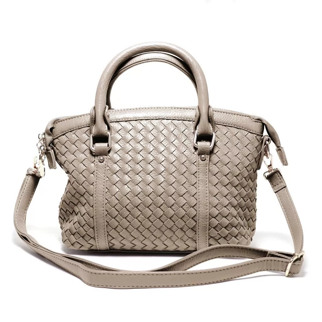 (百搭可可)韓國時尚款 手工編織簡約波士頓包 斜背包 質感 百搭 側背包 潮流 方包 手提包 (附斜背帶) 包包