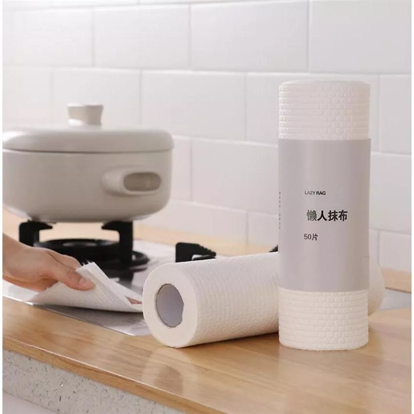 一次性懶人抹布吸水不沾油廚房清潔布捲筒可撕洗碗布