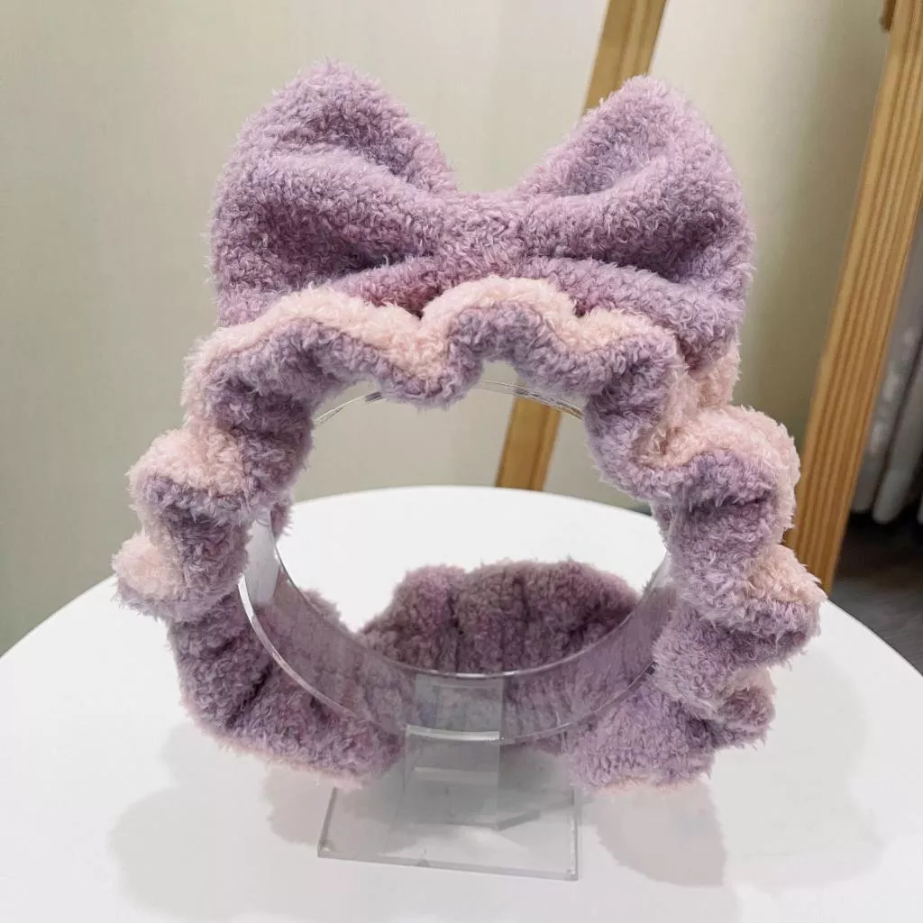 公主髮帶 洗臉髮箍 頭箍 甜美化妝髮飾 束髮帶 蝴蝶結髮箍 毛巾布 洗臉髮帶