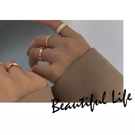 鍊條三環戒指簡約氣質 風 指環 手 飾品 開口可調節