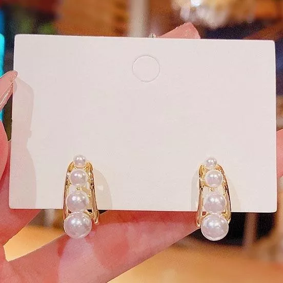 韓款 氣質簡約 珍珠耳針 耳釘 耳飾 耳環 耳針 女 飾品