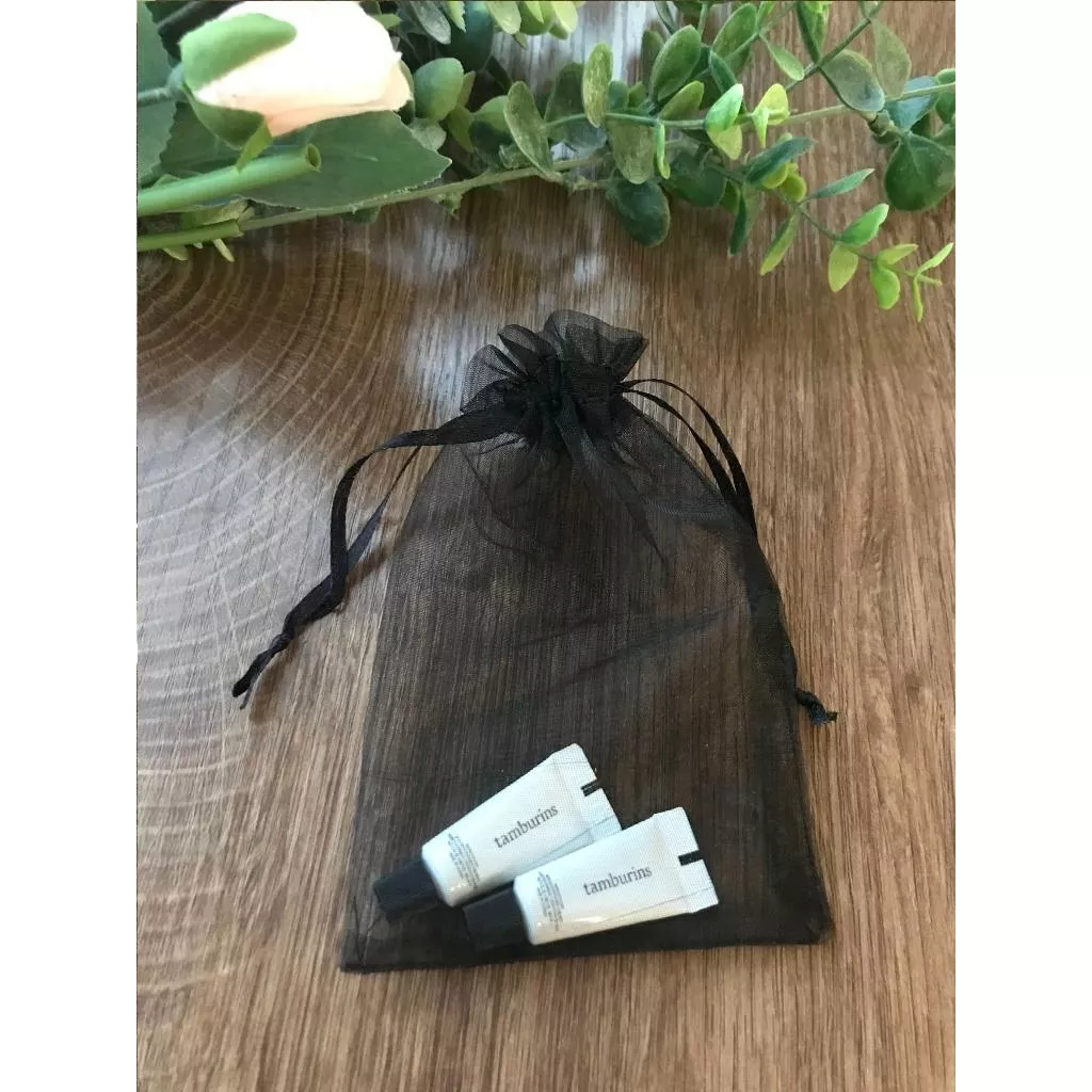 網狀收納袋 化妝品收納袋 禮品帶 小袋袋 TAMBURINS櫃姐給的抽繩緞帶網狀收納袋