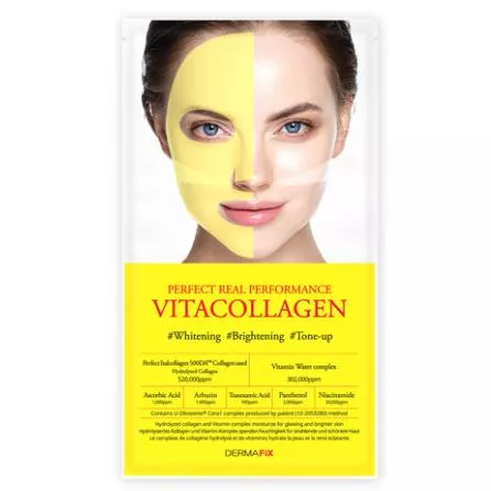 韓國連線 Dermafix 膠原蛋白面膜 膠原蛋白 積雪草 VITA 維他命 面膜  亮白