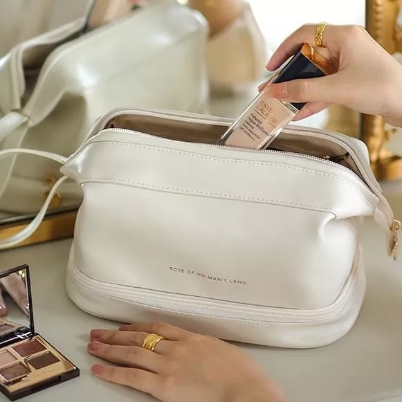 法式雙層雲朵化妝包 收納包 旅行包