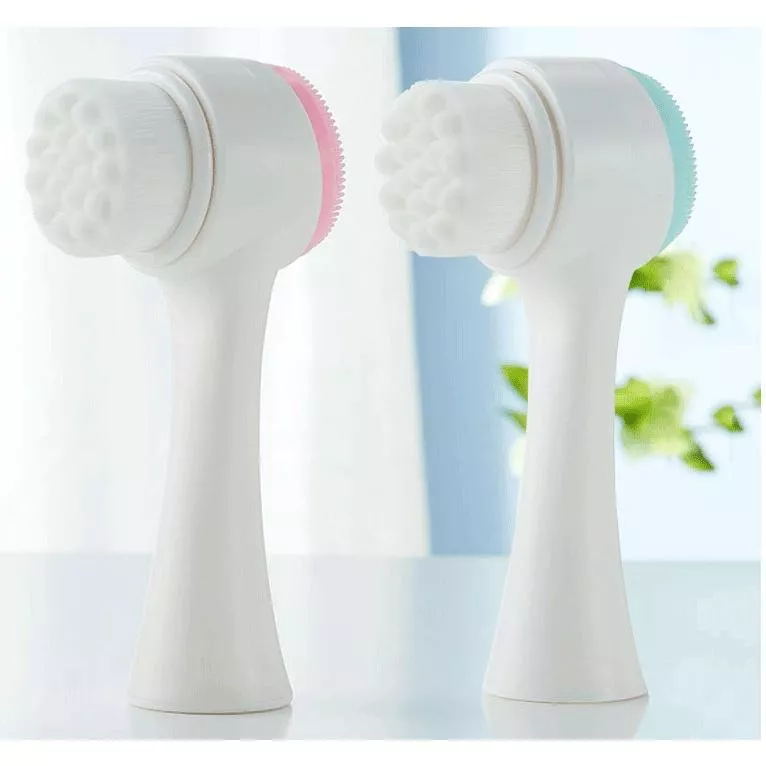 洗臉神器 3D矽膠洗臉刷 雙面矽膠 洗臉潔面儀 手動 按摩 潔面刷 軟毛 矽膠 雙面洗臉刷 洗臉 美妝 洗臉器 美妝工具
