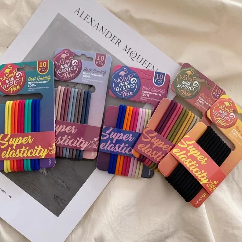 彈力炫彩基礎百搭髮圈 髮繩 10個裝 髮飾 糖果色髮圈組(10入/組) R1