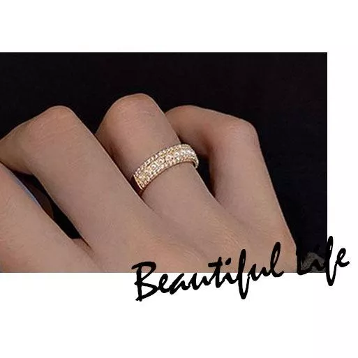 珍珠簍空水鑽造型戒指簡約氣質 風 指環 手 飾品 開口可調節 飾品