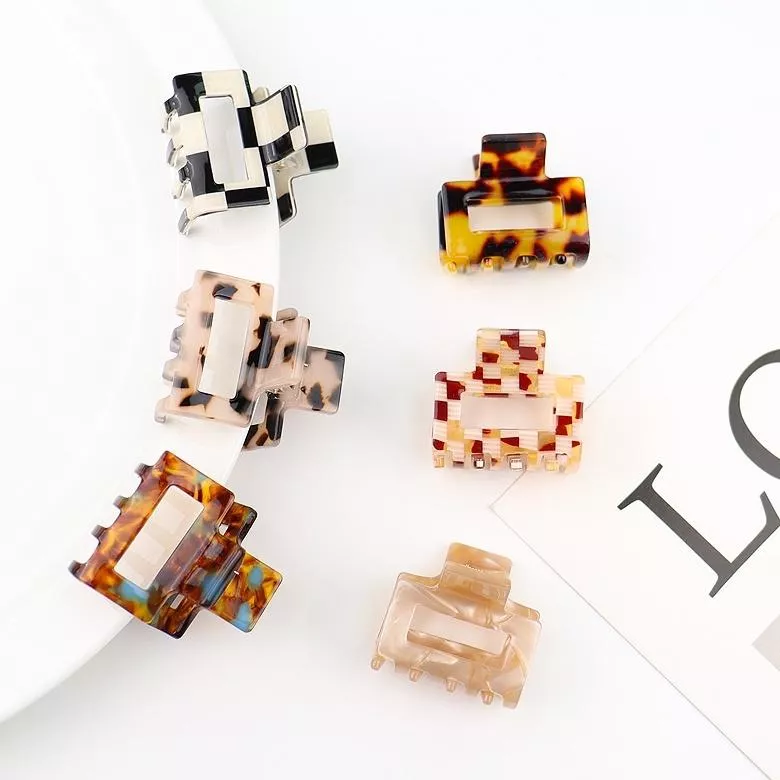 春夏格子 小抓夾 爪抓 日韓少女髮抓金屬 瀏海夾 馬尾增高髮夾款髮飾 邊夾 小髮夾 鯊魚夾 爪夾