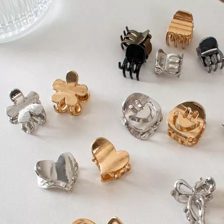 金屬小抓夾 公主頭迷你瀏海髮抓 銀色 邊夾 小髮夾 髮夾 髮飾