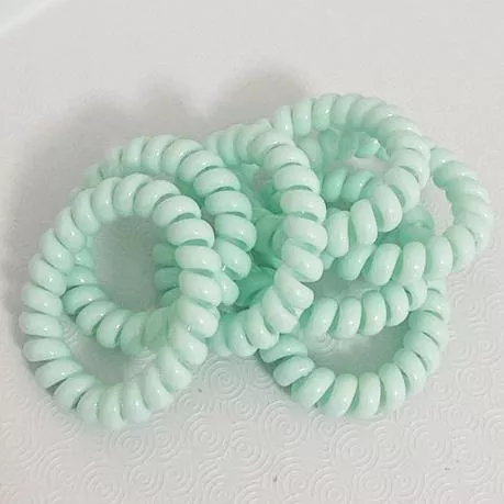電話線髮圈 冰淇淋色 薄荷綠 糖果色 電話線 髮圈 甜美 可愛 彩色 髮繩 簡約 清新 髮圈 電話線