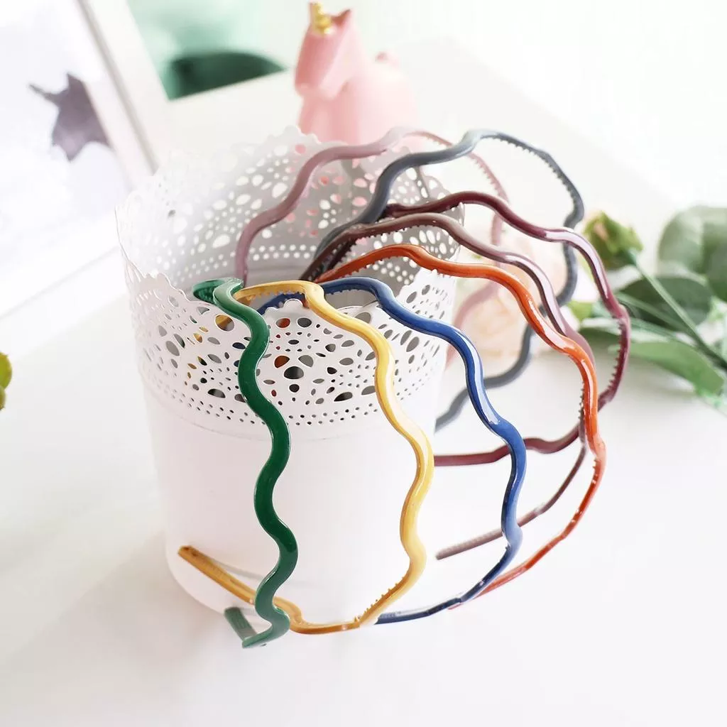 韓款 網紅髮飾女簡約固髮波浪造型 洗臉頭箍 百搭花邊髮箍 鋸齒髮箍 R1