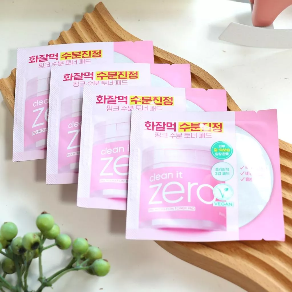 韓國連線 Banila Co. ZERO 粉色爽膚水化妝棉 濕敷棉片 局部濕敷 面膜