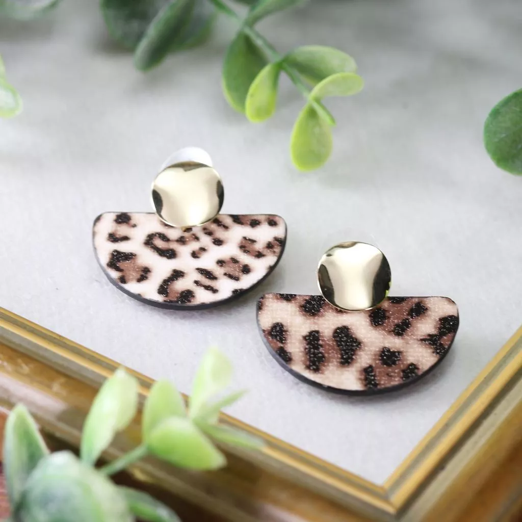 韓款 復古扇形造型耳環 耳釘 耳飾 耳環 耳針 女 飾品