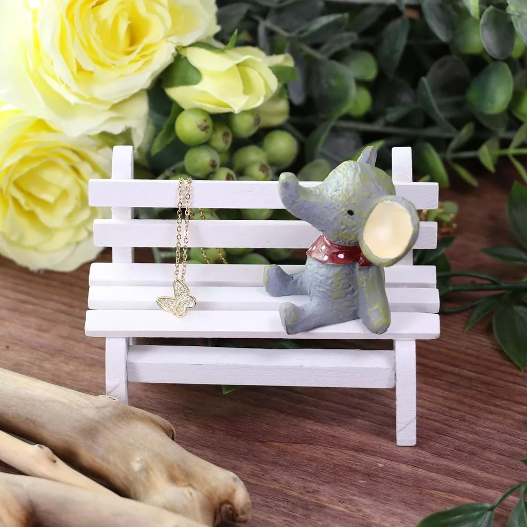 微景觀 椅子 公園椅 板凳 白椅 小板凳 多肉 盆栽 造景 木凳子 辦公室小物 室內佈置 拍攝道具 小擺飾 T190