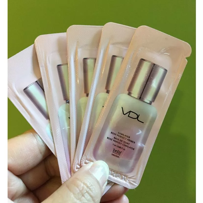 韓國連線 VDL 玫瑰提亮妝前乳 隔離霜 試用品 小樣 小包裝 旅行裝 1ML