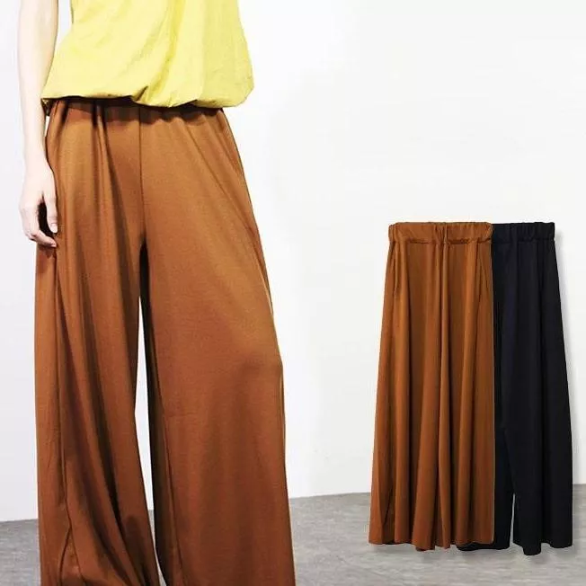 韓‧顯瘦伸縮寬褲休閒長褲K102