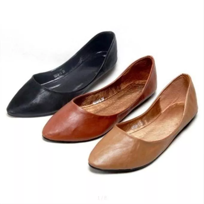 素面平跟鞋 淺口軟皮豆豆鞋 舒適平底鞋3色韓【0518-5 】