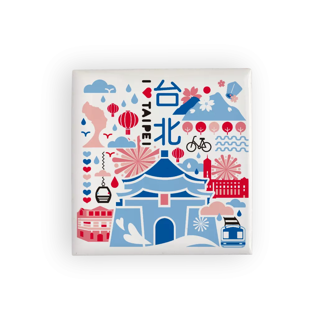瓷磚磁鐵｜台北意象（大瓷磚1入）