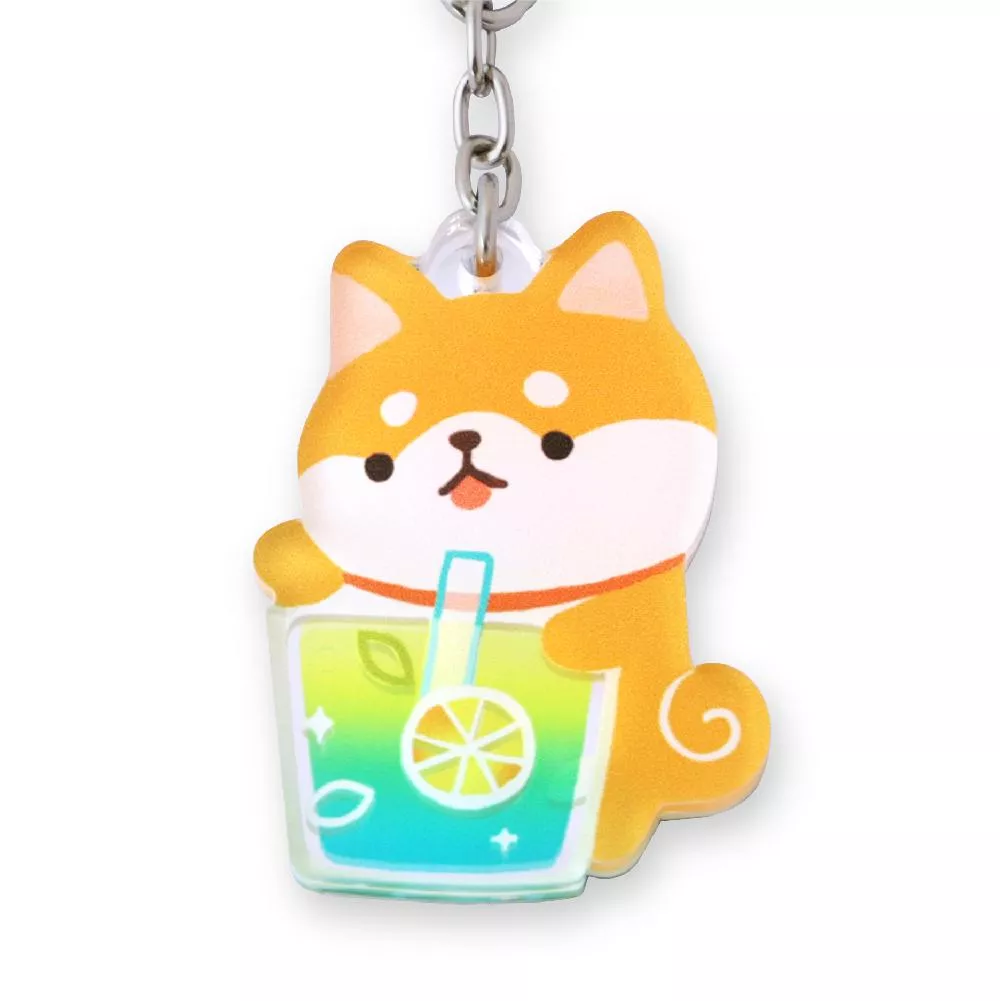 小鏡子鑰匙圈｜水果茶柴柴