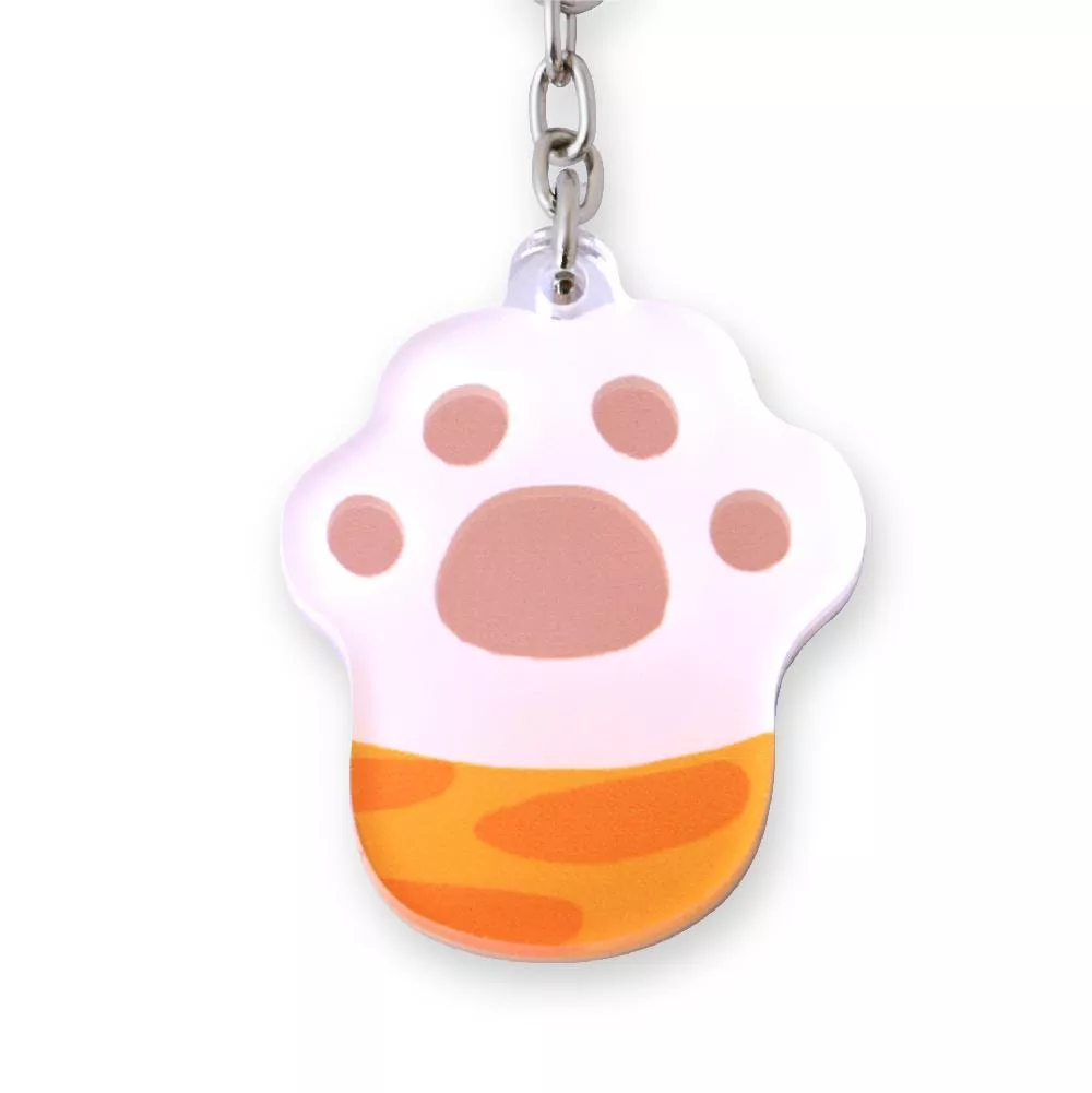 小鏡子鑰匙圈｜虎斑貓掌