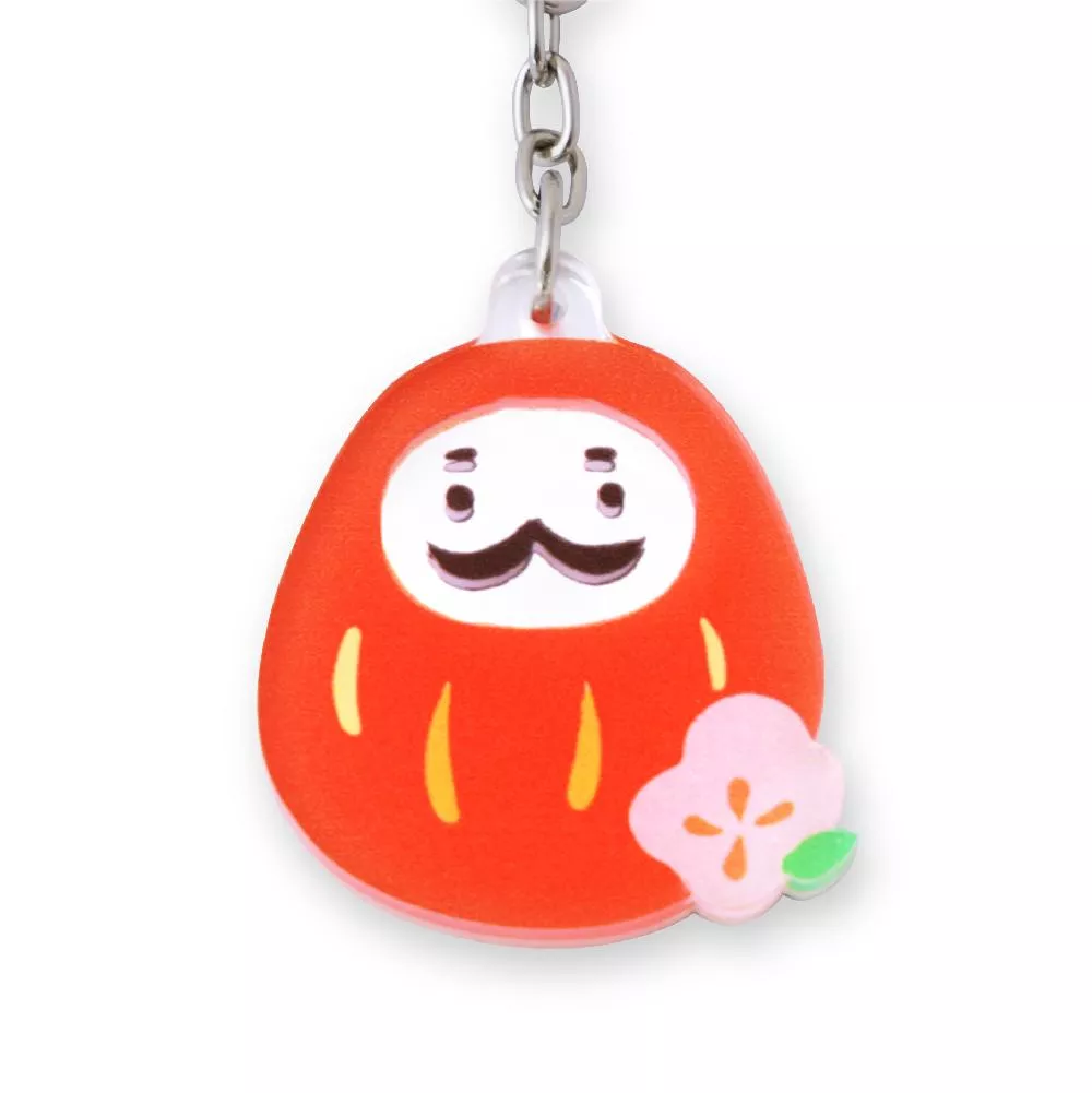 小鏡子鑰匙圈｜可愛達摩