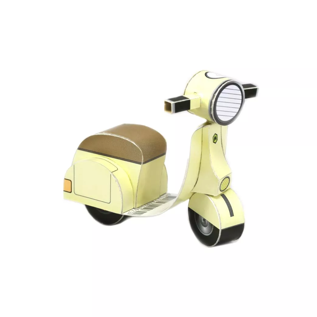 紙模型明信片｜機車