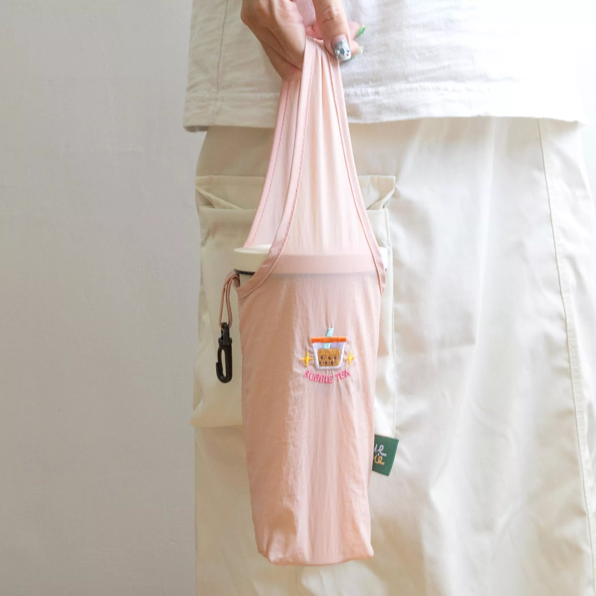 刺繡飲料袋｜經典珍奶