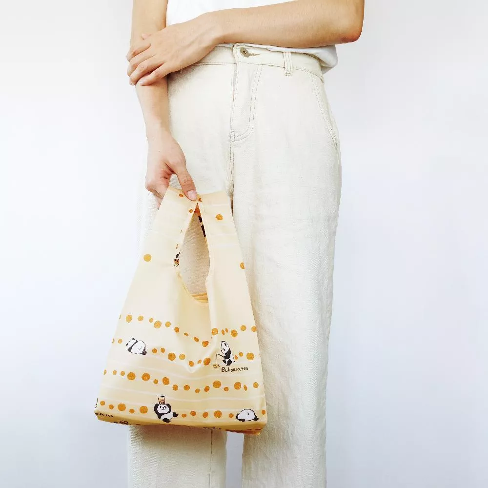 環保購物袋｜貓熊珍奶