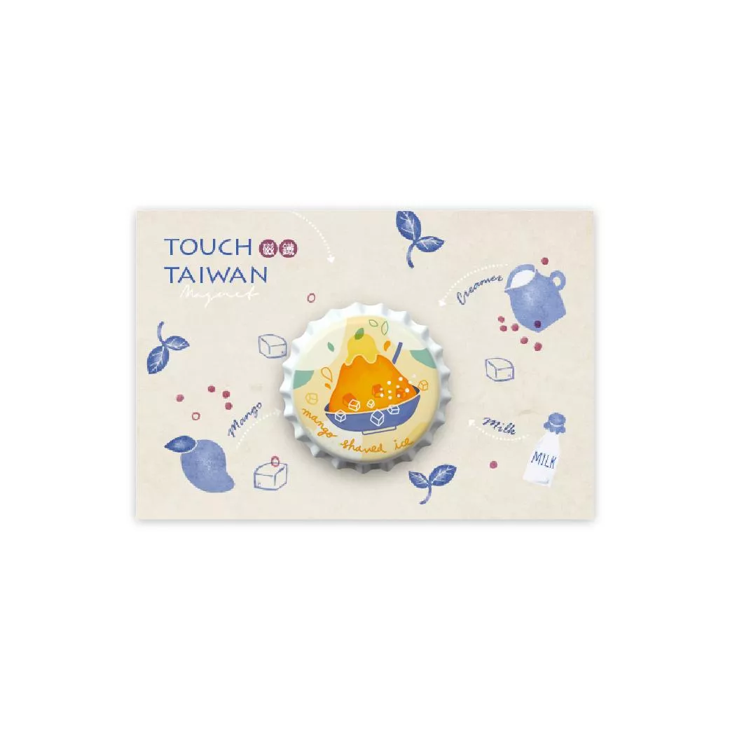 瓶蓋磁鐵｜芒果冰