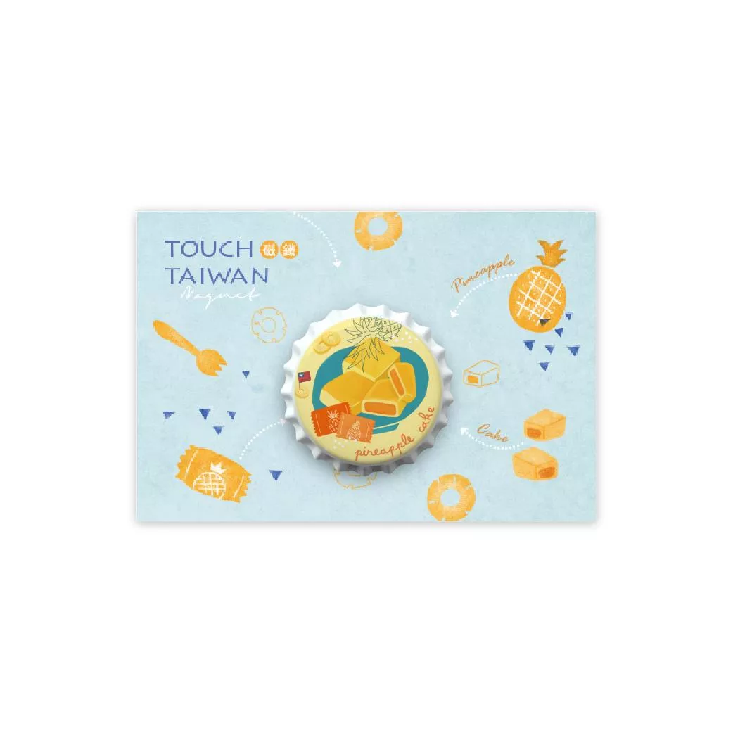 瓶蓋磁鐵｜鳳梨酥