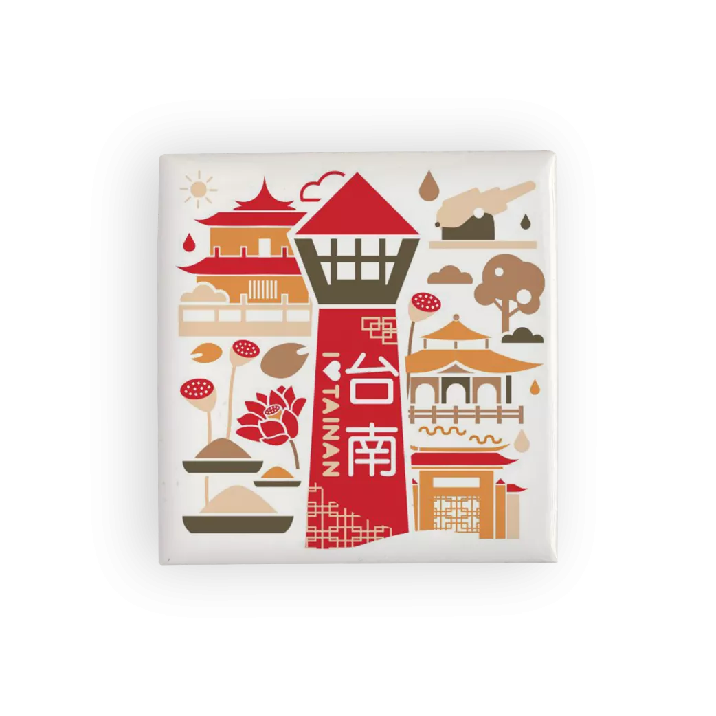 瓷磚磁鐵｜台南意象（大瓷磚1入）