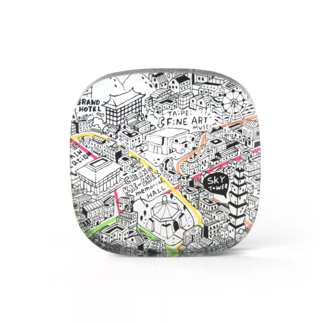 銀鑽磁鐵｜台北捷運地圖