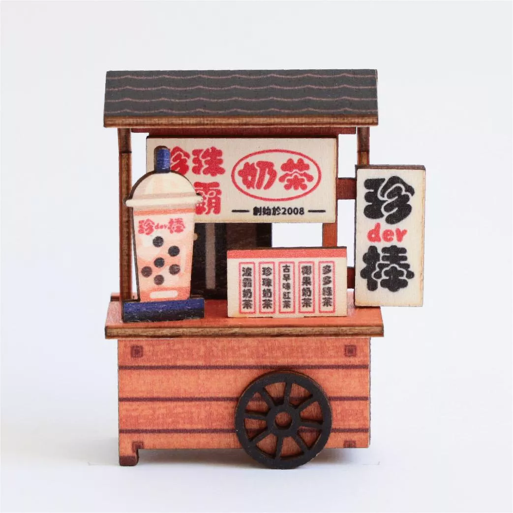 攤車磁鐵 (成品版/DIY版)｜珍奶攤