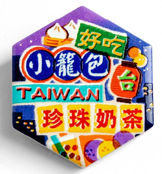六角瓷磚磁鐵｜熱鬧夜市