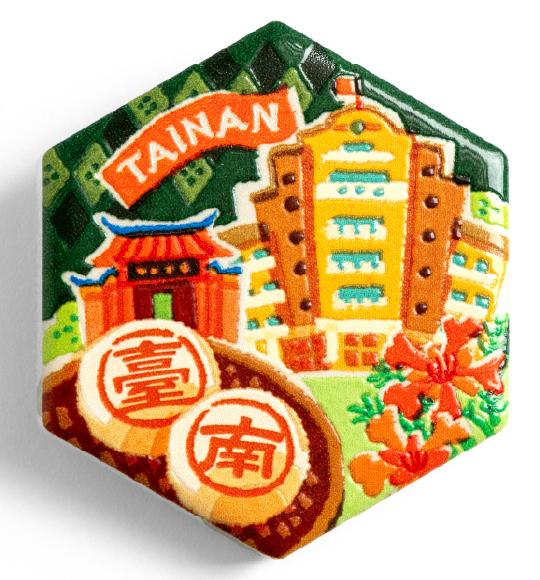六角瓷磚磁鐵｜台南風光