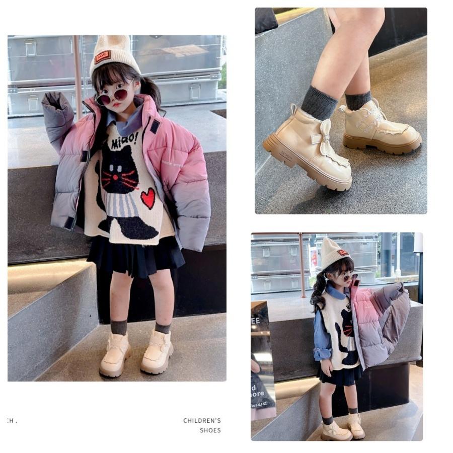 ❤️Annie❤️女童時尚公主棉靴 童鞋 兒童靴子 女童靴子 黑色 米色 女童鞋 公主鞋 短靴 皮靴 中筒靴 馬丁靴