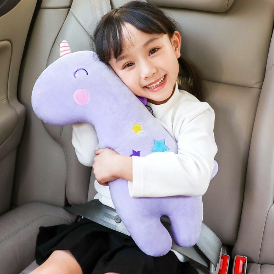 ❤️Annie❤️汽車安全帶護肩套 創意可愛玩偶安全帶套 兒童睡覺防勒脖子調節固定器 汽車座椅配件 車內周邊
