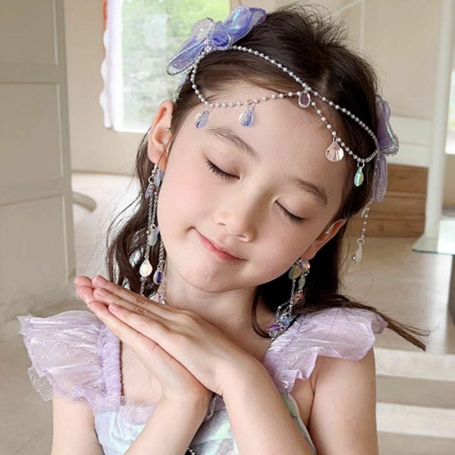❤️Annie❤️兒童人魚公主造型頭飾 髮飾 不傷髮 兒童髪夾 女童髪夾 兒童配件 瀏海夾 女童 公主變裝 人魚造型