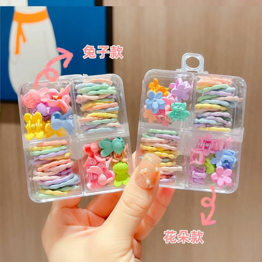 ❤️Annie❤️兒童抓夾髮圈組 兒童髮飾 不傷髮 髮圈 瀏海夾 綁頭髮 兒童髪夾 女童髪夾 配件 女童 寶寶 馬卡龍色