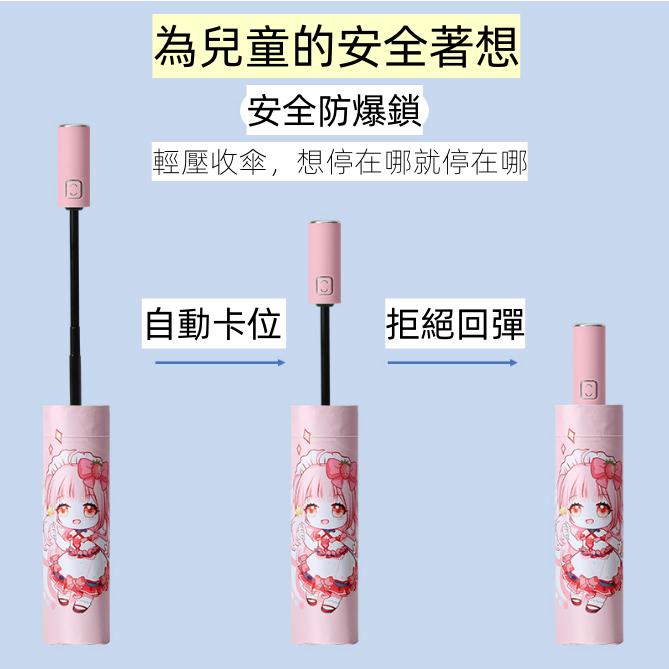 〔台灣現貨〕兒童晴雨傘 自動傘 兒童雨傘 兒童自動傘 小學生雨傘 兒童摺疊傘 可愛卡通便攜傘 ❤️Annie❤️