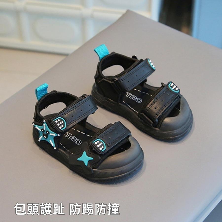❤️Annie❤️兒童星星雙一字護趾涼鞋 童鞋 沙灘鞋 男童涼鞋 寶寶涼鞋 嬰幼兒學步涼鞋 大中小童 男孩 女童 護趾