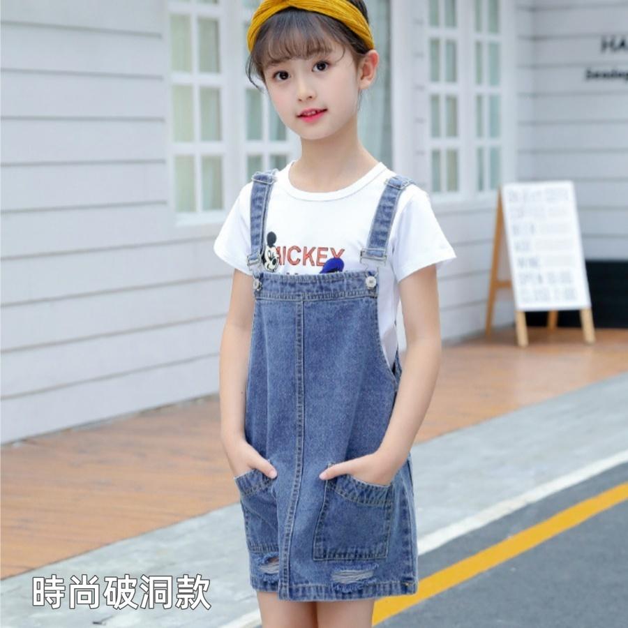 ❤️Annie❤️女童牛仔吊帶裙 童裝 兒童裙子 女童連衣裙 女童牛仔背帶裙 兒童牛仔裙 女童牛仔短裙 韓版女童牛仔裙