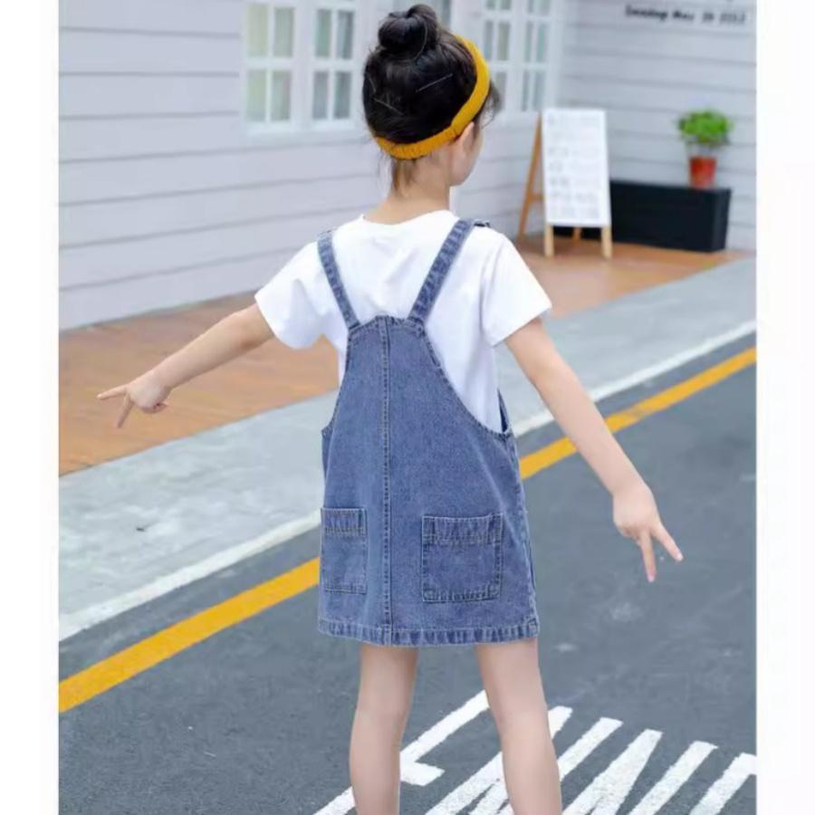 ❤️Annie❤️女童牛仔吊帶裙 童裝 兒童裙子 女童連衣裙 女童牛仔背帶裙 兒童牛仔裙 女童牛仔短裙 韓版女童牛仔裙