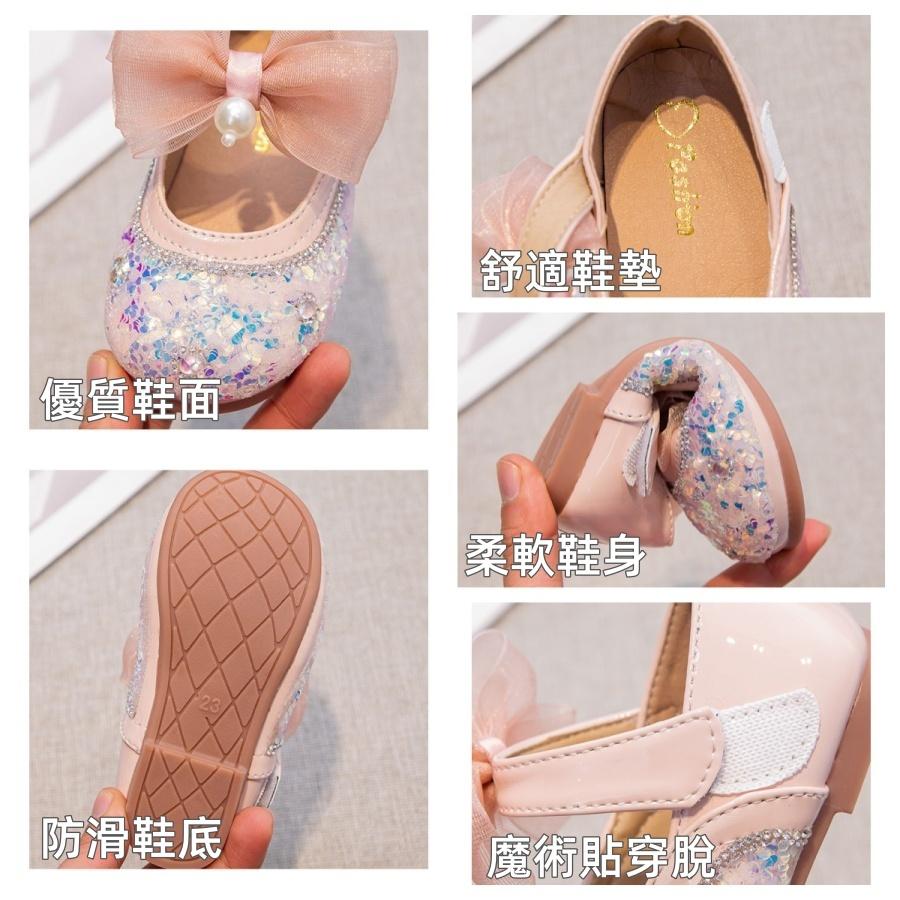 ❤️Annie❤️女童蕾絲蝴蝶結水晶鞋 童鞋 韓版氣質公主鞋 平底鞋 女童皮鞋 娃娃鞋 女童鞋 兒童鞋 包頭鞋 小中大童