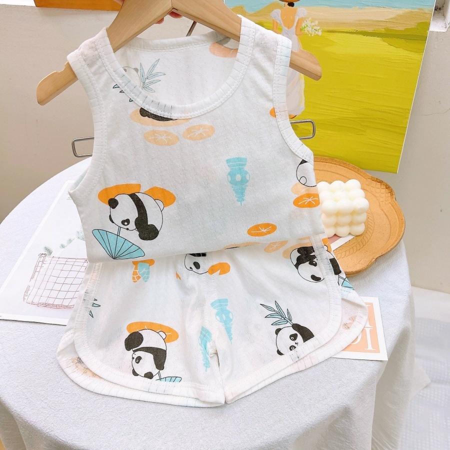 ❤️Annie❤️兒童空調背心居家套組 童裝 兒童全棉睡衣 兒童套裝 兒童居家服 無袖上衣 兒童短褲 兒童背心 男童女童