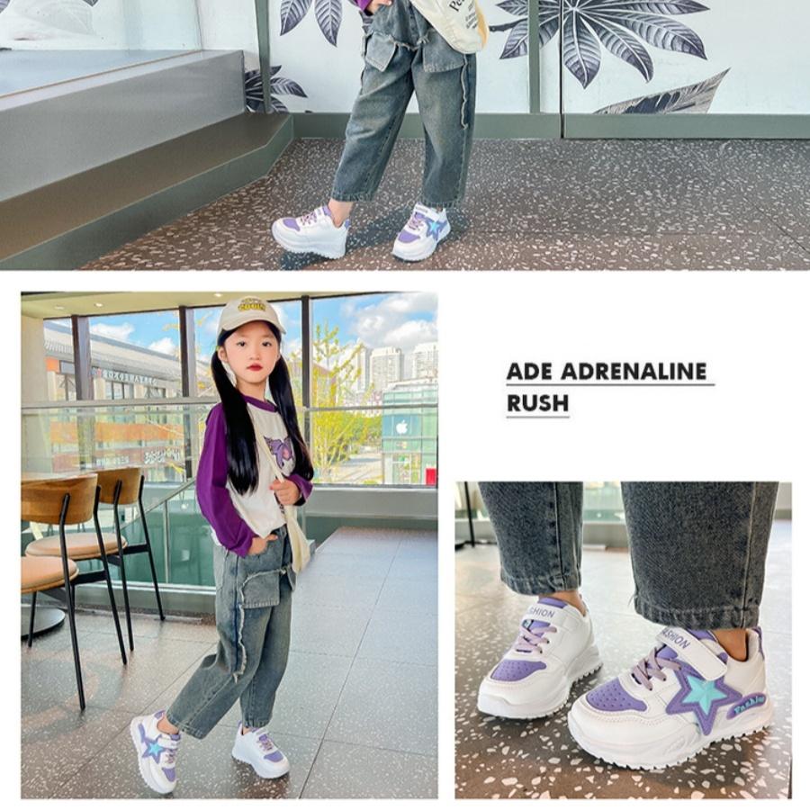 ❤️Annie❤️女童星星老爹鞋 童鞋 女童運動鞋 兒童球鞋 中童大童鞋 女童鞋 透氣厚底跑步鞋 小白鞋 學生鞋 休閒鞋