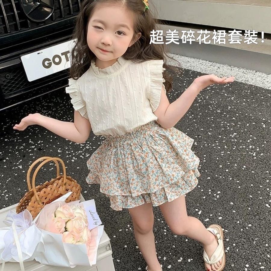 ❤️Annie❤️女童碎花裙套裝 童裝 女童洋裝 女童碎花連身裙 女童套裝 女童夏裝兩件套 女童裙子 小童中童大童